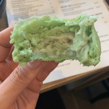 Dumpling Time - Inside of green tea milk bun. Not much green tea flavor. - Dim Sum Near Me - San Francisco, California