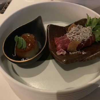 Miku - NYE KAISEKI - pan seared Hokkaido scallop + beef tataki - Japanese Near Me - Toronto, Ontario