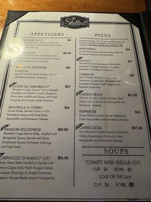 Menu photo 3 Stellas on 25th Ogden, UT