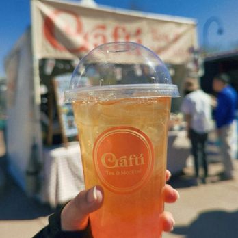 Crafti Tea & Mocktail - Fuji Apple Green Tea with Crystal Boba - Bubble Tea Near Me - Mesa, Arizona