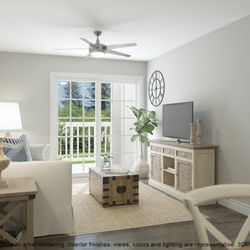 Laurel Run - Living Room with Private Balcony