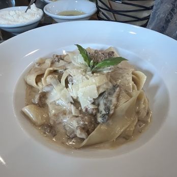 Pasta Eataliana - Pappardelle with Porcini and Sausage - Italian Near Me - New Haven, Connecticut Pasta Eataliana - Pappardelle with Porcini and Sausage - Italian Near Me - New Haven, Connecticut