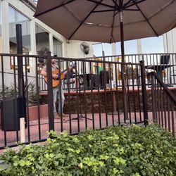 Outdoor area for musical act