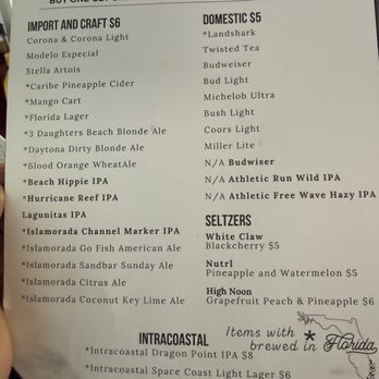 Marker 24 Riverfront Grille - Beer and Seltzer Menu - American Near Me - Merritt Island, Florida Marker 24 Riverfront Grille - Beer and Seltzer Menu - American Near Me - Merritt Island, Florida