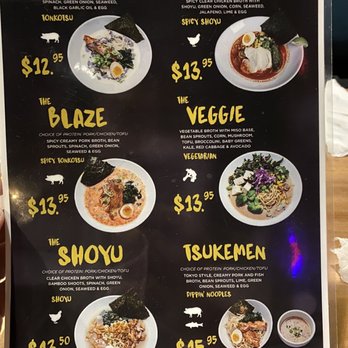 Silverlake Ramen - Back of menu - Ramen Near Me - Concord, North Carolina