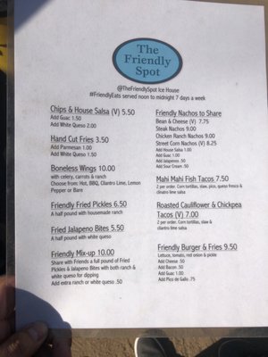Menu photo 3 The Friendly Spot San Antonio, TX