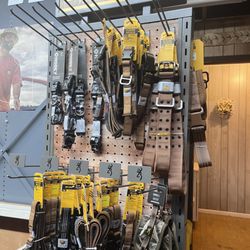 Many types of accessories for humans and furry friends. Wallets, purses, bags of many styles and purses, belts, etc.