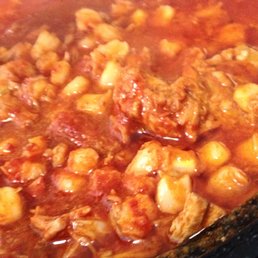 Homemade pozole with El Milago's nixtamal (homiiny) Homemade pozole with El Milago's nixtamal (homiiny)