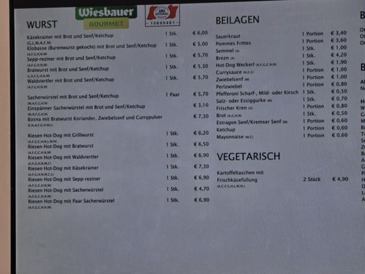 Menu photo 2 Bitzinger Vienna, 9