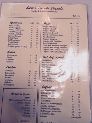 Menu photo 5 Steve's Piccola Bussola Westbury, NY
