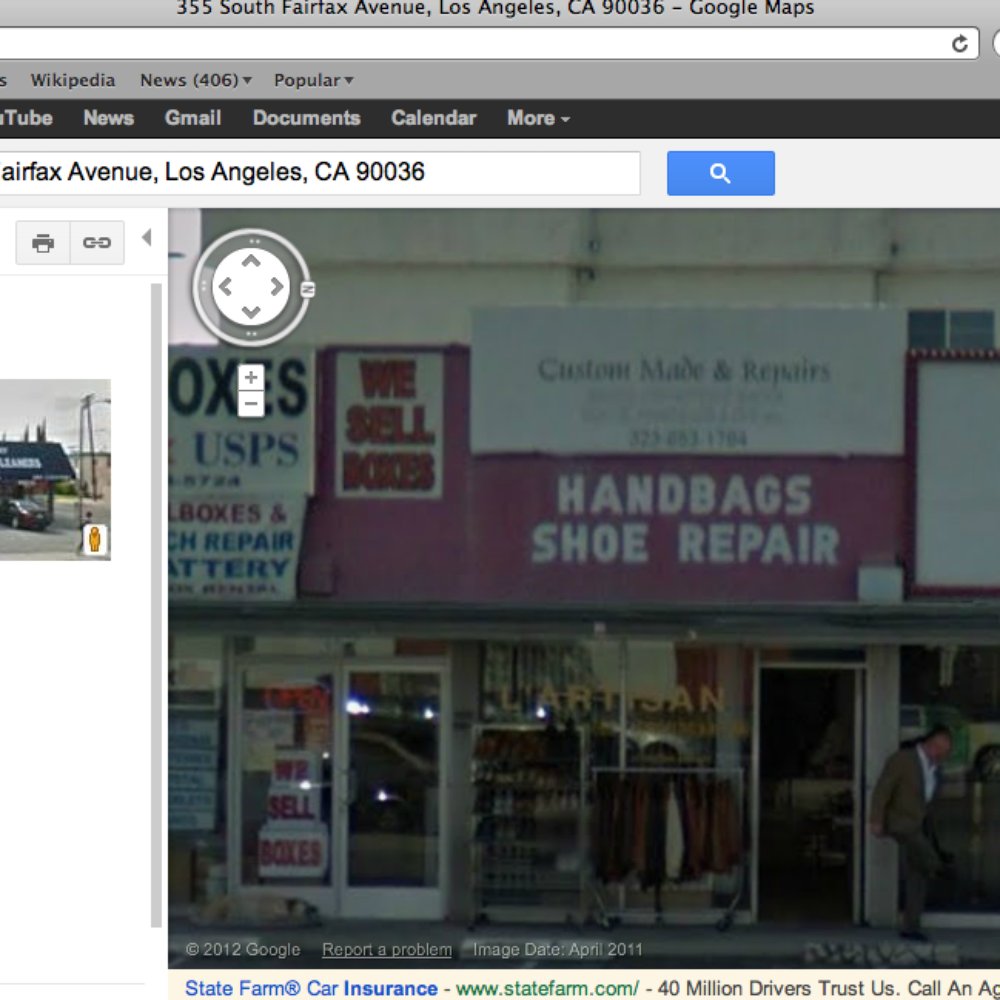 STOREFRONT - HANDBAG as well as SHOE REPAIR STOREFRONT - HANDBAG as well as SHOE REPAIR