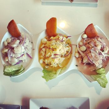 Ceviche Peru - three different dishes of food - Peruvian Near Me - Miami, Florida