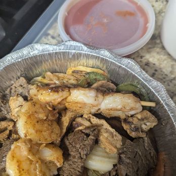 The Cantina - My meal chicken, beef, and shrimp fajitas - Mexican Near Me - Sevierville, Tennessee The Cantina - My meal chicken, beef, and shrimp fajitas - Mexican Near Me - Sevierville, Tennessee