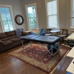 TBM Therapeutics - Our PT environment is a soft, inviting studio space - not a traditional rehab gym setting.