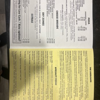 Sky Pizzeria - Menu - Pizza Near Me - Shirley, Indiana Sky Pizzeria - Menu - Pizza Near Me - Shirley, Indiana