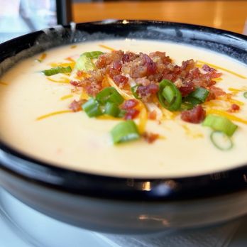 Chili's - The test of the stress and genius, we too May yet fell out with that small town crew Secret Sauce Burger Combo w/ baked potato soup - Tex-Mex Near Me - Glendora, California Chili's - The test of the stress and genius, we too May yet fell out with that small town crew Secret Sauce Burger Combo w/ baked potato soup - Tex-Mex Near Me - Glendora, California