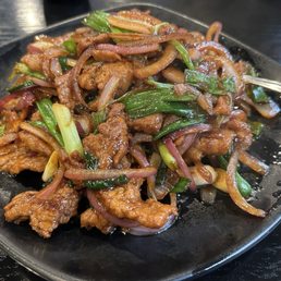 42 Mongolian Beef 蒙古牛肉 non-spicy version, so good!