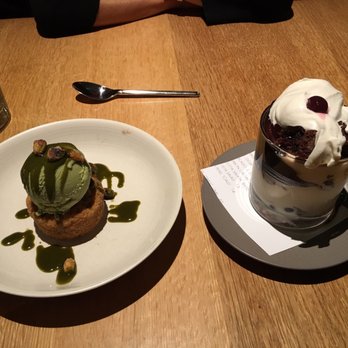 Shaker + Spear - Pistachio crumble and Palladian hot fudge - Seafood Near Me - Seattle, Washington