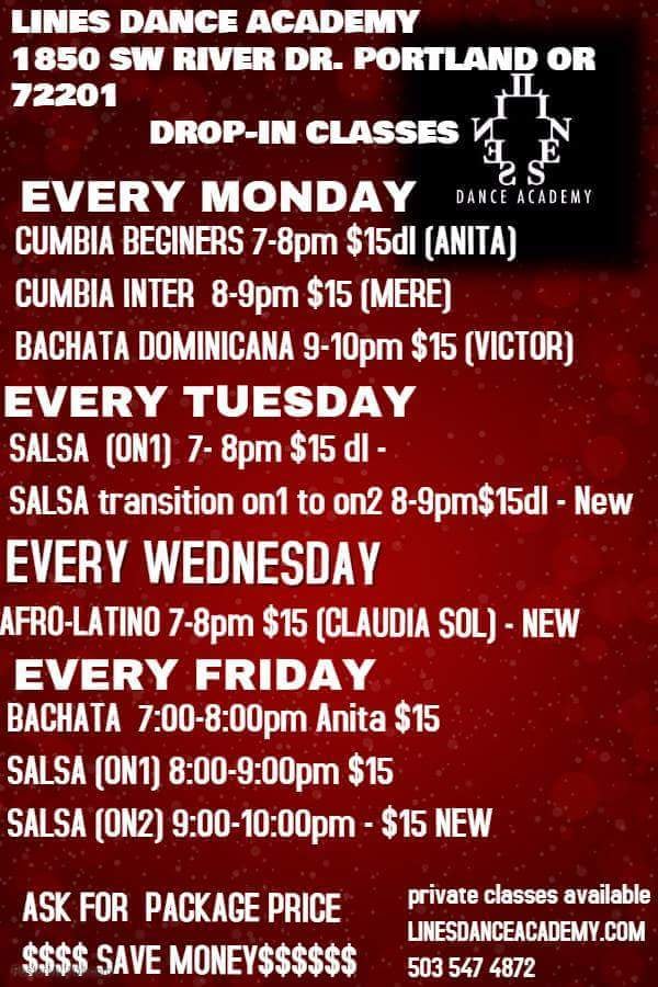 LINES DANCE ACADEMY Updated June 2024 1850 SW River Dr, Portland