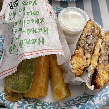 Farmer Boys - Patty Melt Combo w/4pc Zucchini Sticks - Breakfast & Brunch Near Me - Lodi, California