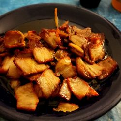 This is an appetizer.   Perfectly sized for a meal or a shareable, but still delicious.   This is Honey Roasted Pork.