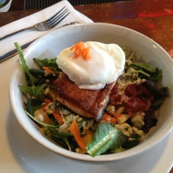 Fat Cats - Cobb salad with salmon, yum! - New American Near Me - Cleveland, Ohio