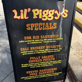 Lil Piggy's Bar-B-Q - Menu as of April 2026 - Barbeque Near Me - Coronado, California Lil Piggy's Bar-B-Q - Menu as of April 2026 - Barbeque Near Me - Coronado, California