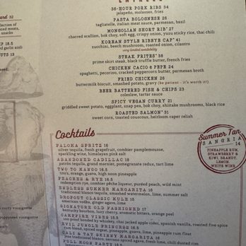 Culinary Dropout - Menu - New American Near Me - San Diego, California