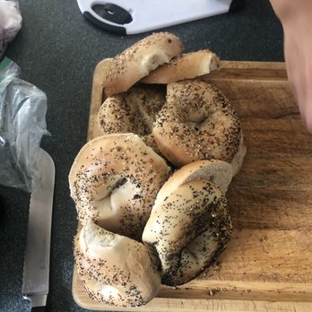 St James Bagels - bagels on a cutting board - Delis Near Me - Saint James, New York
