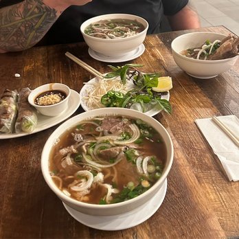 Pho Hoan Pasteur Gardena - Pho dac biet (house special pho), grilled beef spring rolls, side of beef ribs - Vietnamese Near Me - Gardena, California Pho Hoan Pasteur Gardena - Pho dac biet (house special pho), grilled beef spring rolls, side of beef ribs - Vietnamese Near Me - Gardena, California