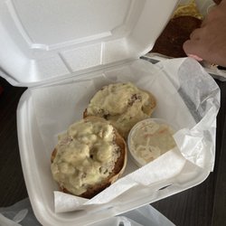 Bagel Factory - Tuna melt with coleslaw