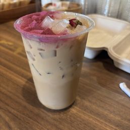 Cardamom Rose Latte (iced) Cardamom Rose Latte (iced)