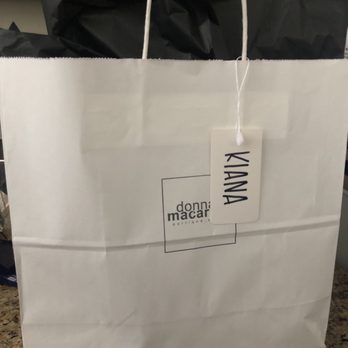 donna's macarons - The cute bag and label the macarons arrived in - Macarons Near Me