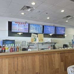 Poke Wave - Their menu and order counter