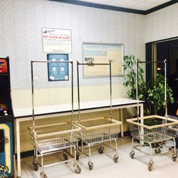 D J Wash & Dry - Plenty of laundry carts.