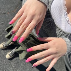 Nation Nails - Finished nails. Dip manicure with tips for Halloween!