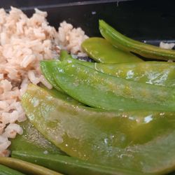 Flaming Wok - Steamed Shrimp & Snow Peas - scarfed down the shrimp & most veggies before I remembered to photo! (Medium to Large Shrimp & Crispy Snowpeas)