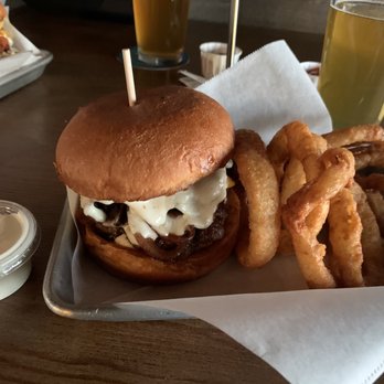Blvd Brgr - West Philly Certifed Angus Burger with Beer Battered Onion Rings pairs we'll with any beer. - Burgers Near Me - Camarillo, California