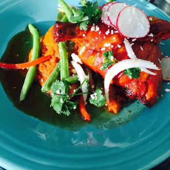 Ocho - Pollo dish w/ sweet potato purée; AMAZING - Lounges Near Me - San Antonio, Texas