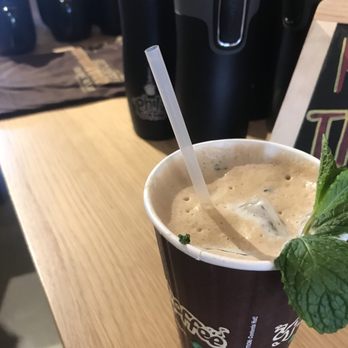 Philz Coffee - Mint Mint Mojito Iced Coffee on Vanilla Soy Milk 1/2 Sugar. Perfection. - Coffee & Tea Near Me - Glendale, California