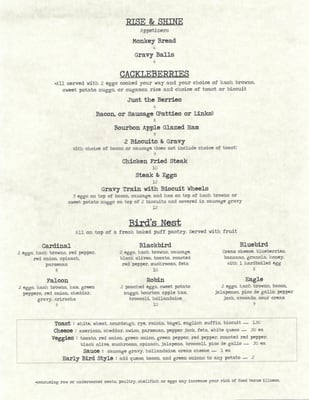 Menu photo 7 Early Bird Breakfast Pub Springfield, MO