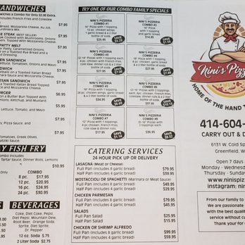 Nini's Pizzeria - 10/20 - Pizza Near Me - Greenfield, Wisconsin