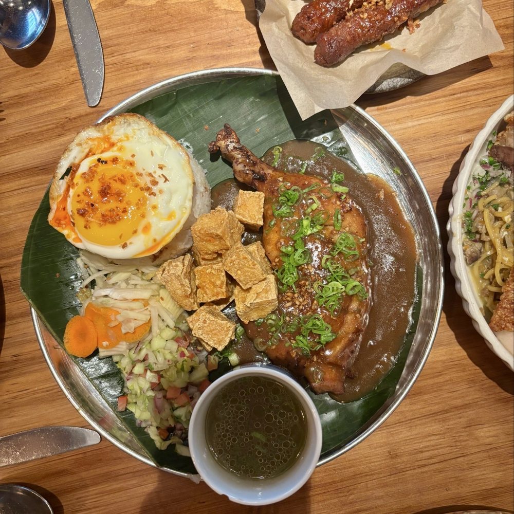 Naks - Chicken Adobo Classic Filipino Platter with Longanisa. - Filipino Near Me - New York, New York