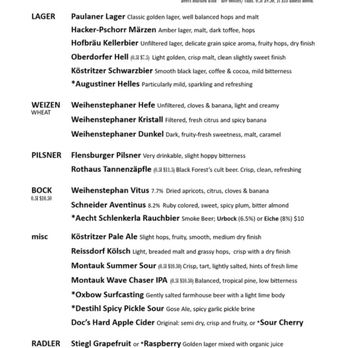 HasenStüble - Beer menu - Beer Gardens Near Me - Brooklyn, New York