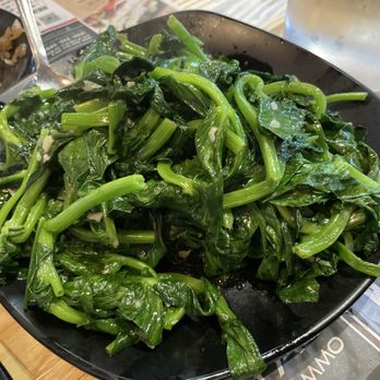 Mama Lu's Dumpling House - 72. Garlic Pea Shoots - Dim Sum Near Me - Tustin, California Mama Lu's Dumpling House - 72. Garlic Pea Shoots - Dim Sum Near Me - Tustin, California