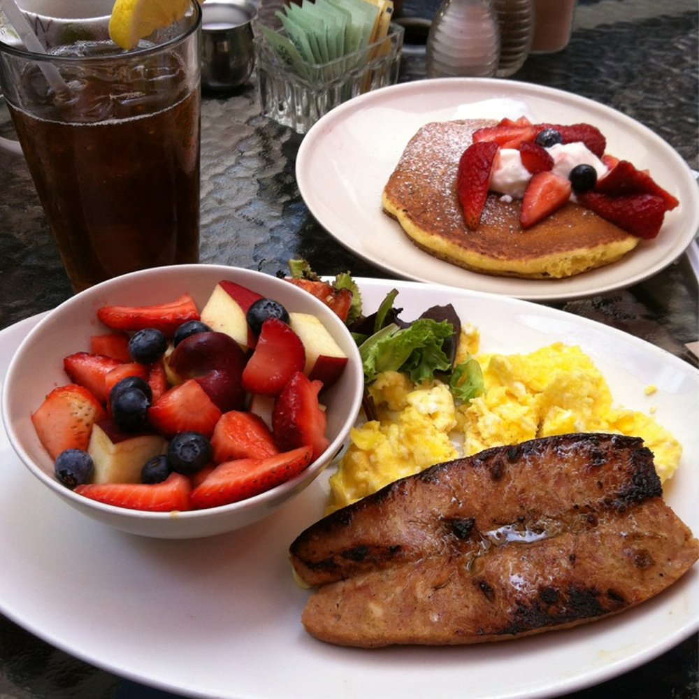 La Mo Cafe - Combination breakfast- gotta love those corn pancakes! - Breakfast & Brunch Near Me - Turlock, California La Mo Cafe - Combination breakfast- gotta love those corn pancakes! - Breakfast & Brunch Near Me - Turlock, California