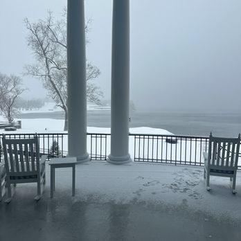 The Otesaga Resort Hotel - Patio in snow - Hotels Near Me - Cooperstown, New York The Otesaga Resort Hotel - Patio in snow - Hotels Near Me - Cooperstown, New York