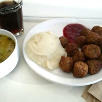 IKEA Restaurant - Swedish meatball combination plate, with Chicken soup. - Breakfast & Brunch Near Me - Emeryville, California IKEA Restaurant - Swedish meatball combination plate, with Chicken soup. - Breakfast & Brunch Near Me - Emeryville, California