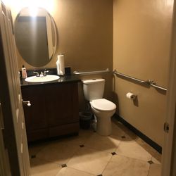 American Tradition Barber Shop - Our very hands-capped accessible restroom, we have another restroom as well.