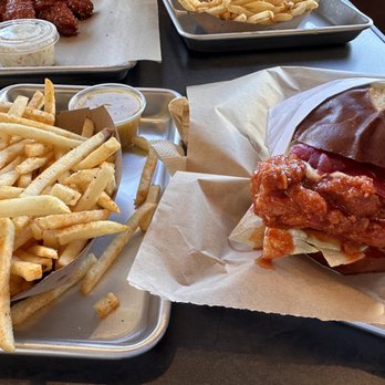 Chicken Troopers - Fries with a side of gravy and original chicken sandwich - Korean Near Me - Norwalk, California Chicken Troopers - Fries with a side of gravy and original chicken sandwich - Korean Near Me - Norwalk, California